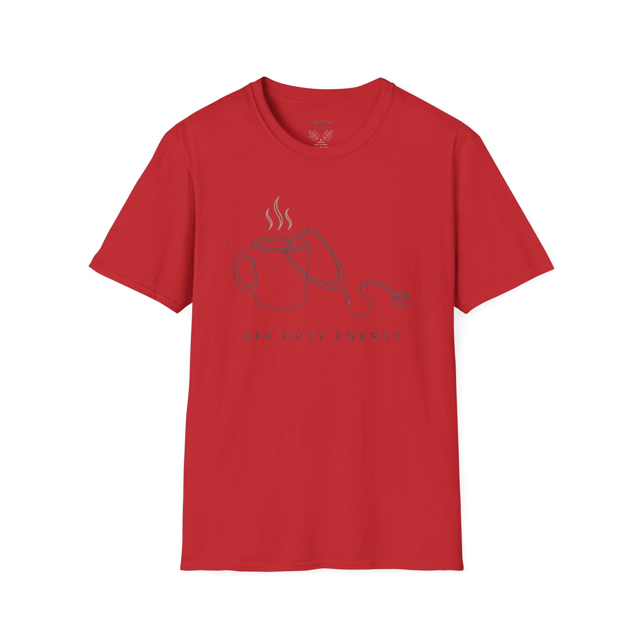 Coffee & Stethoscope Nurse T‑Shirt — Off Duty Energy Tee for Nurses off the clock