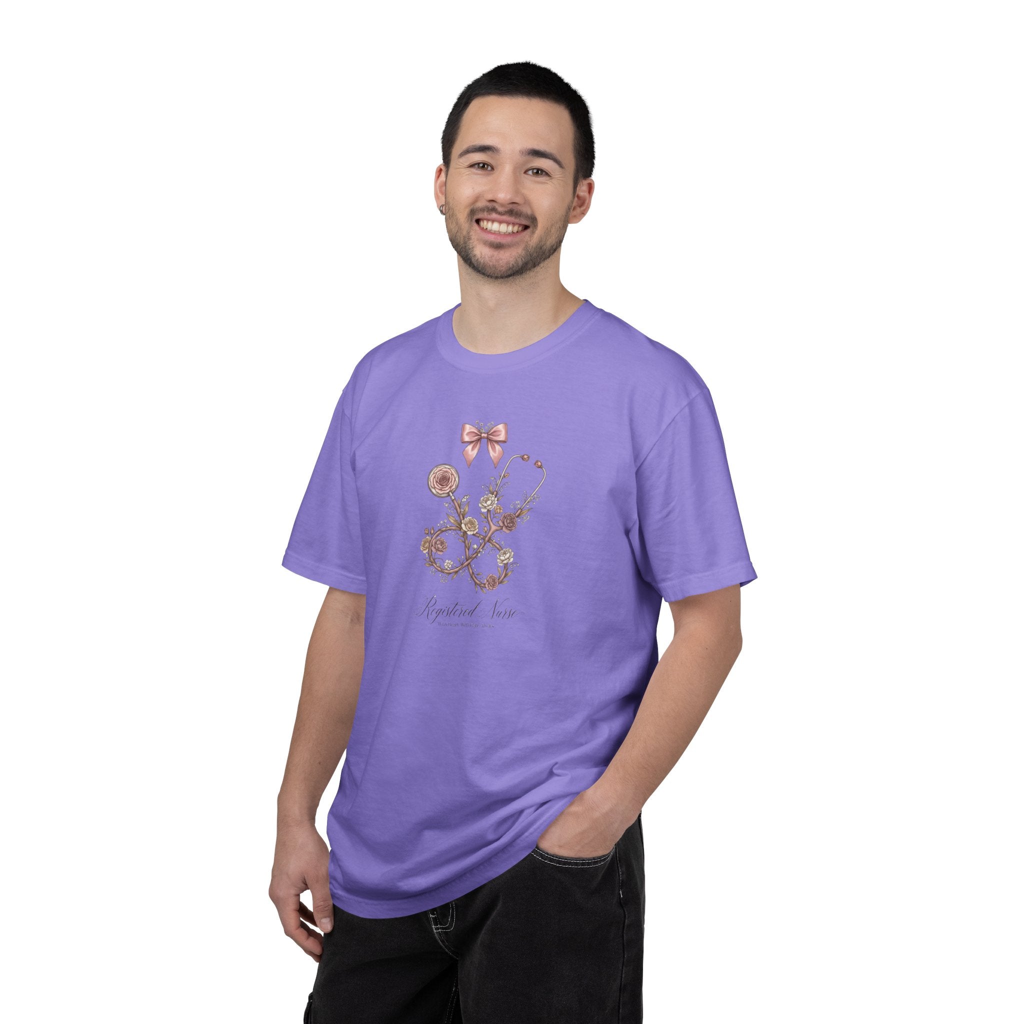 T-shirt floral d'infirmière autorisée