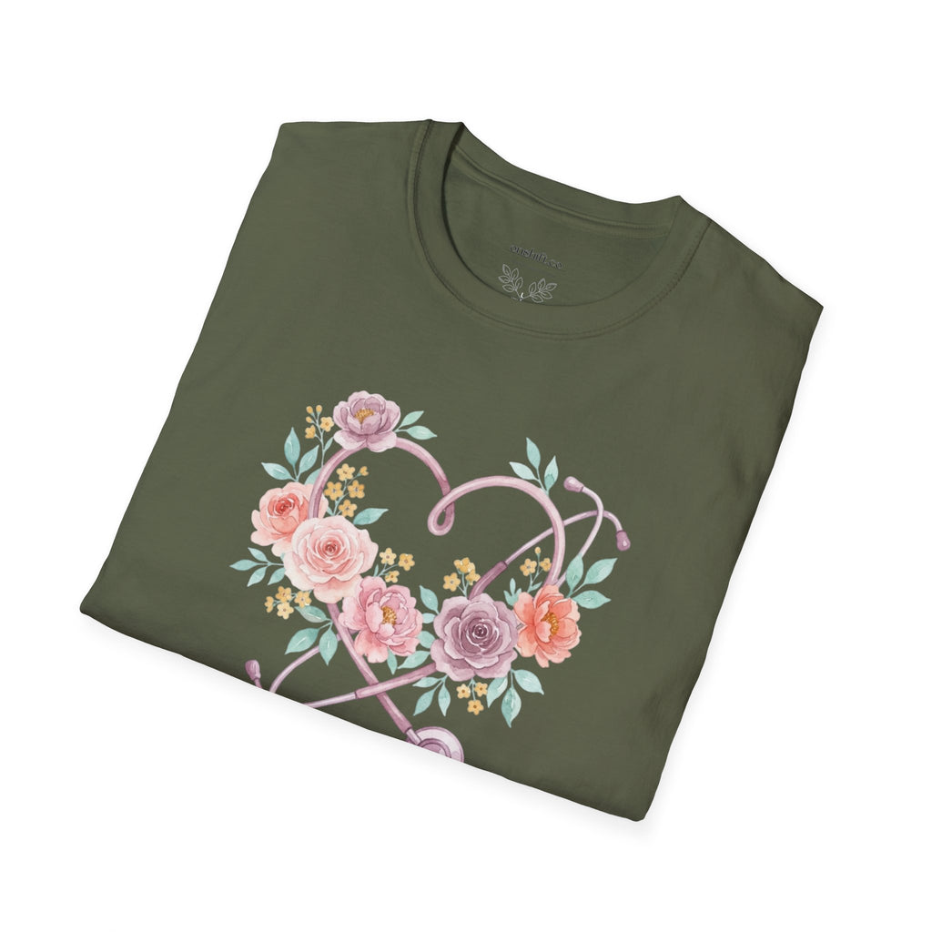 ICU Nurse Floral  T-Shirt