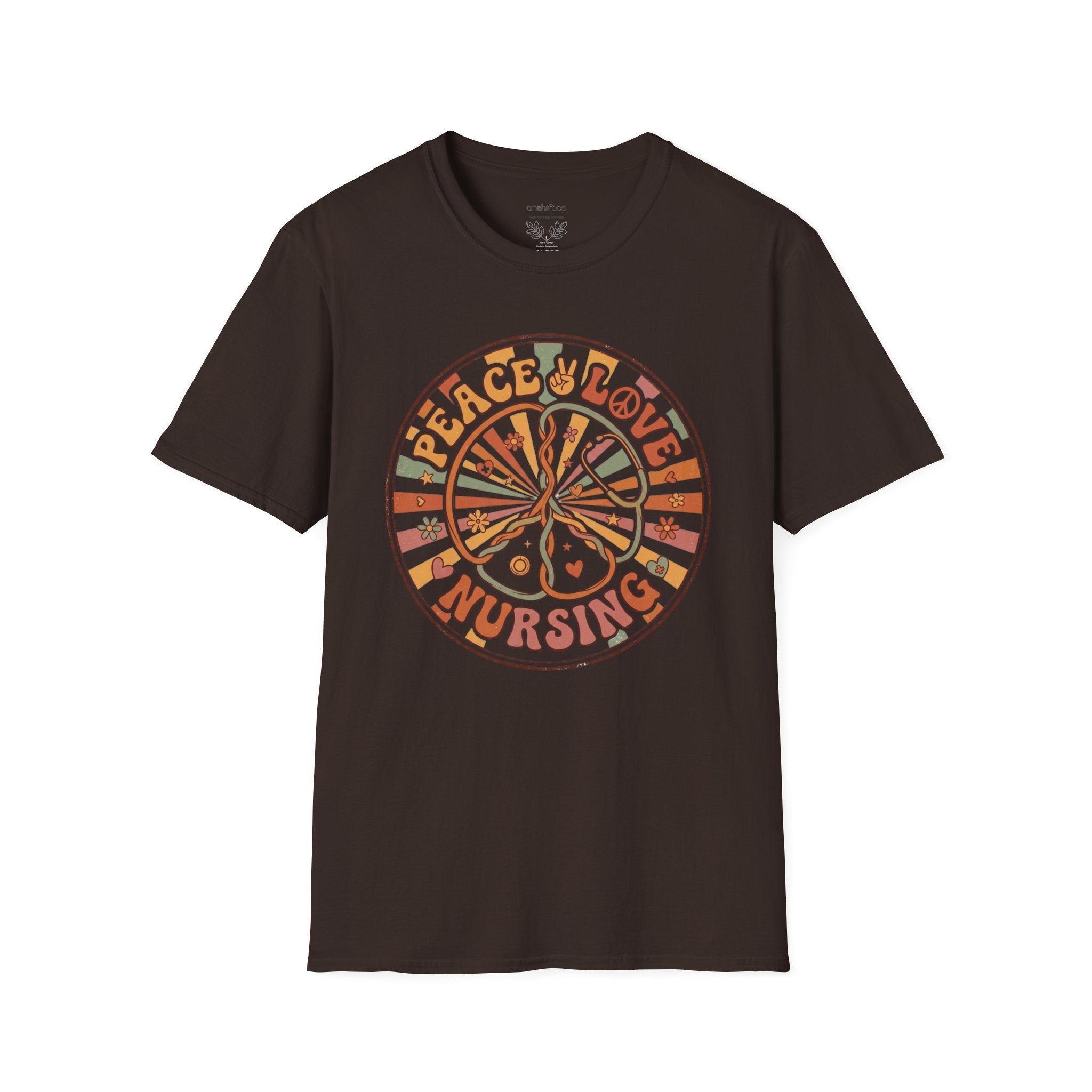 T-Shirt Paix Amour et Soins Infirmiers