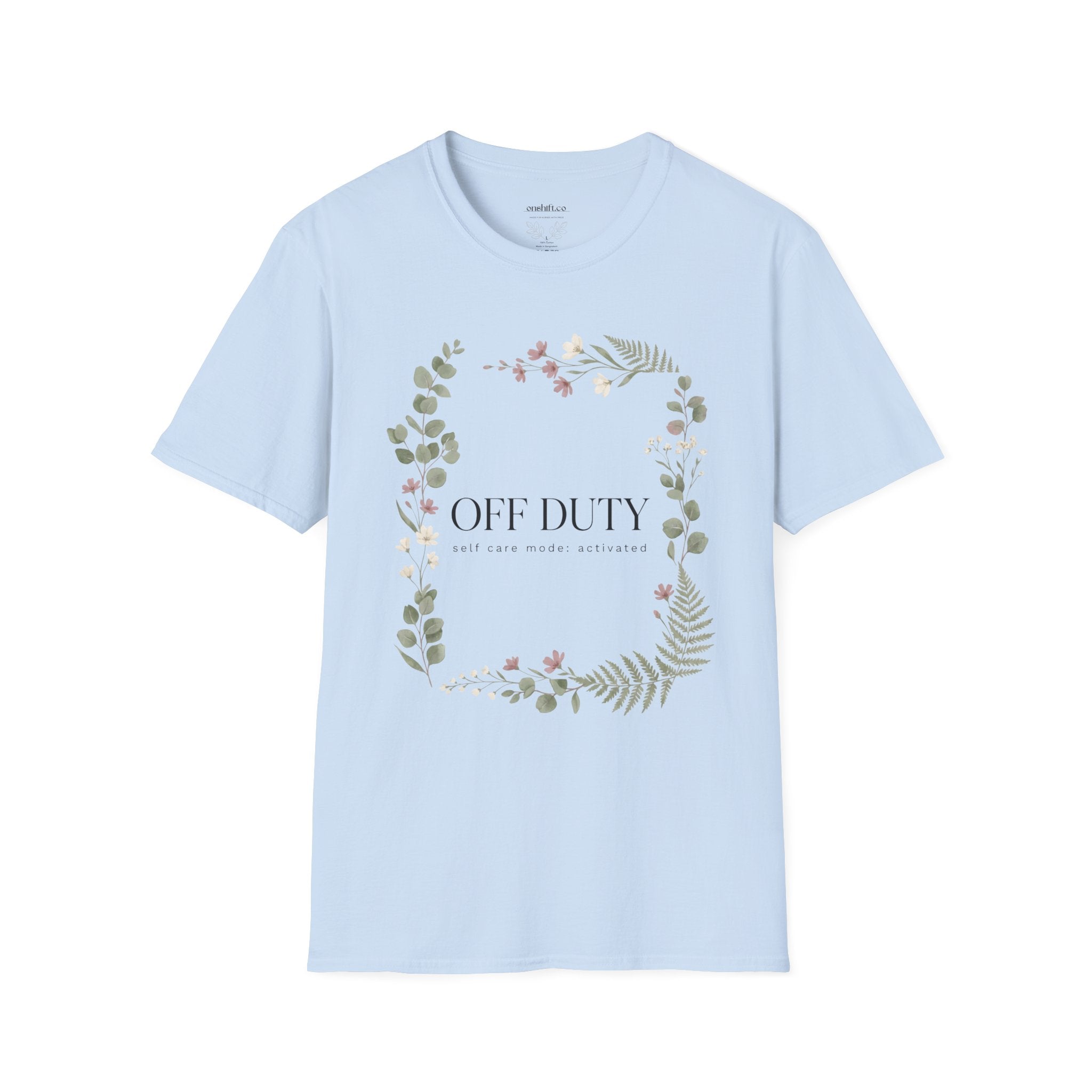 Off Duty Floral NurseT-Shirt — Relaxed Cottagecore Tee