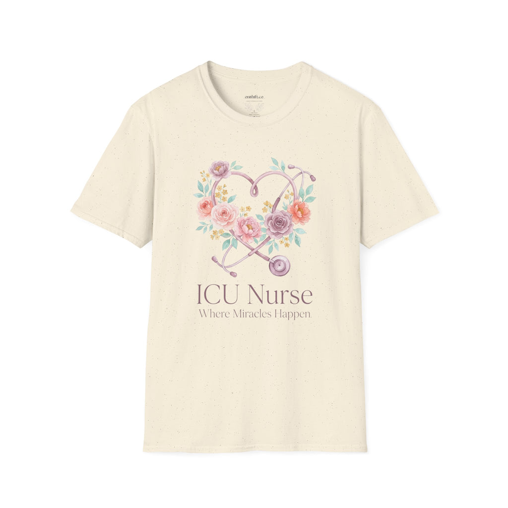 ICU Nurse Floral  T-Shirt