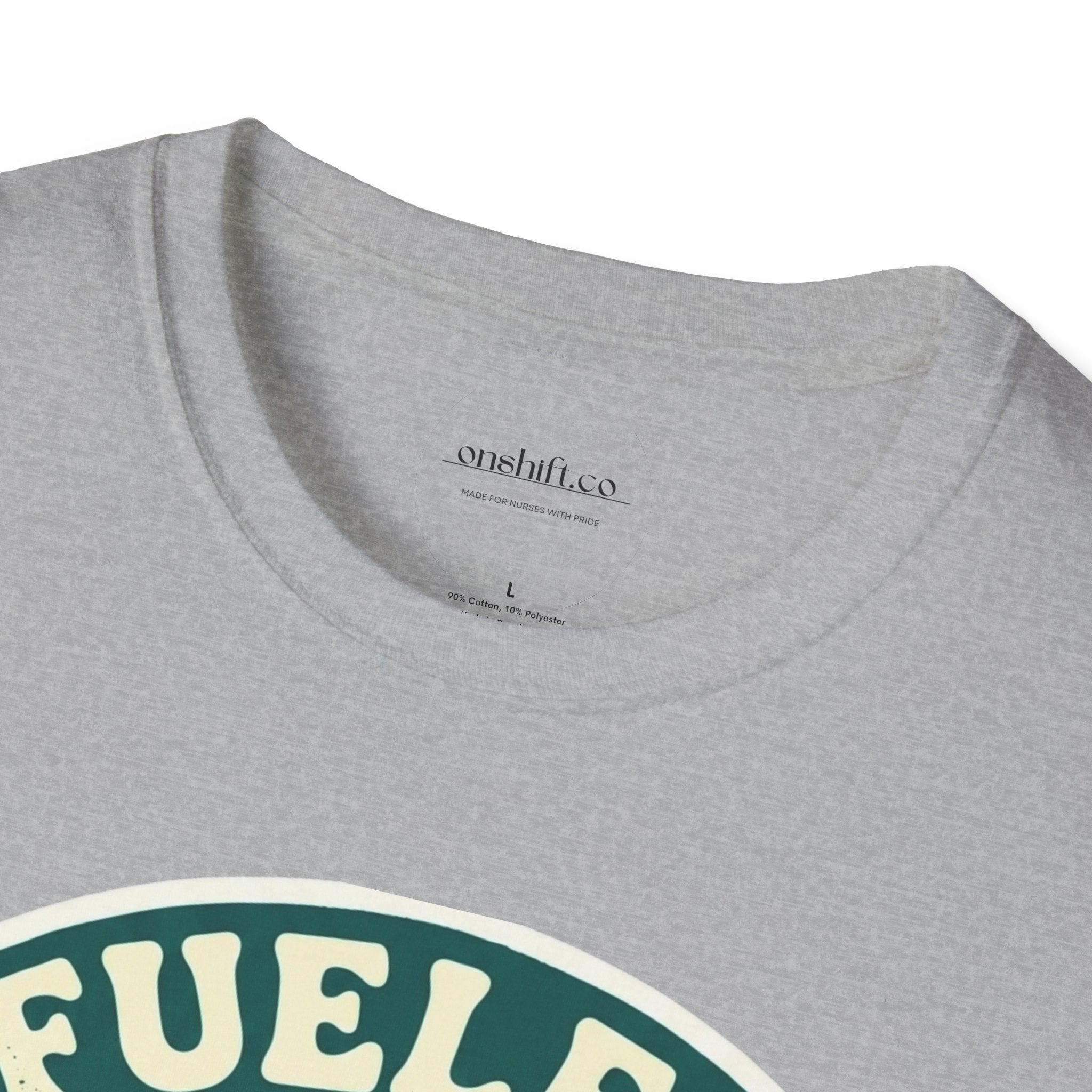 T-shirt Alimenté par le Café et les Soins aux Patients