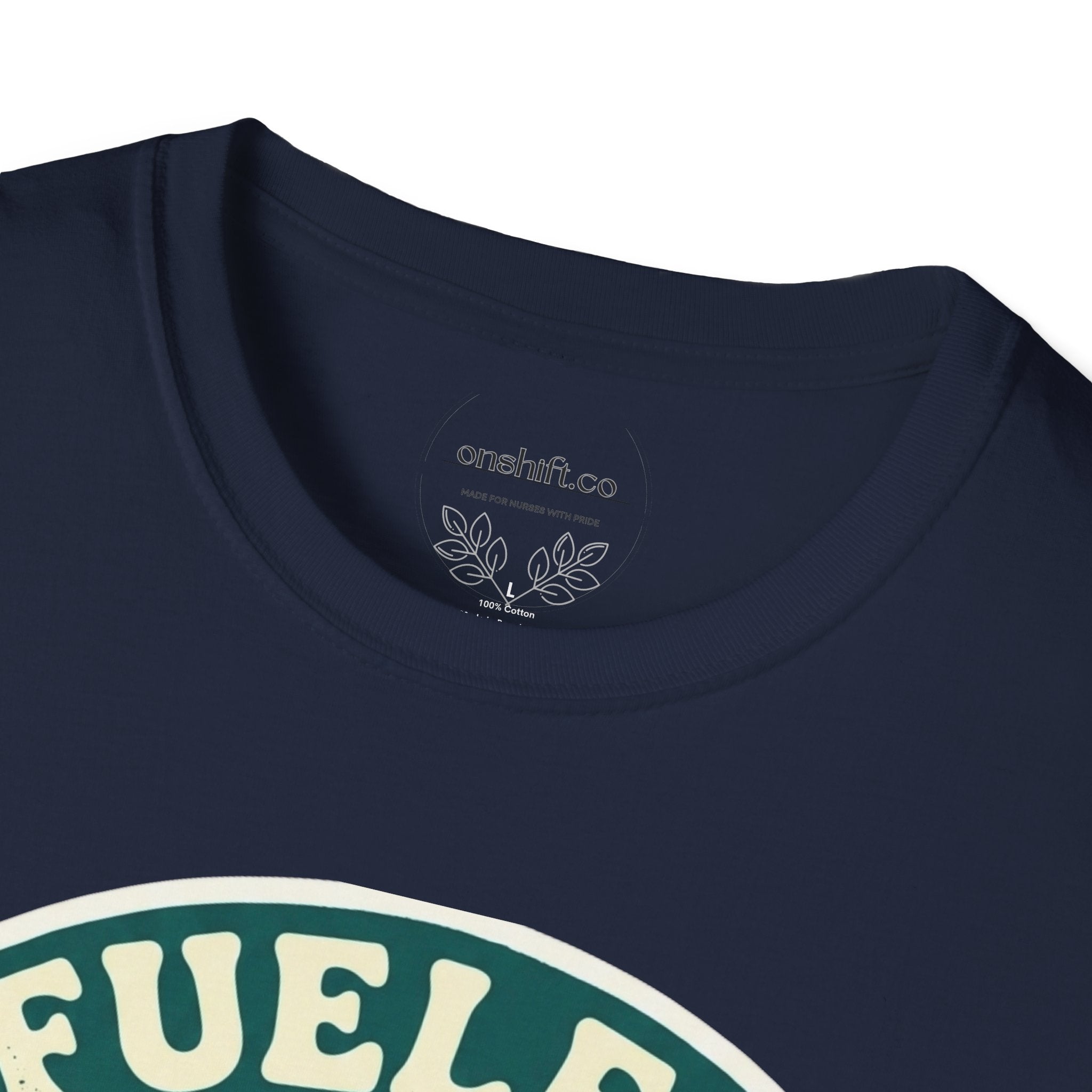 T-shirt Alimenté par le Café et les Soins aux Patients