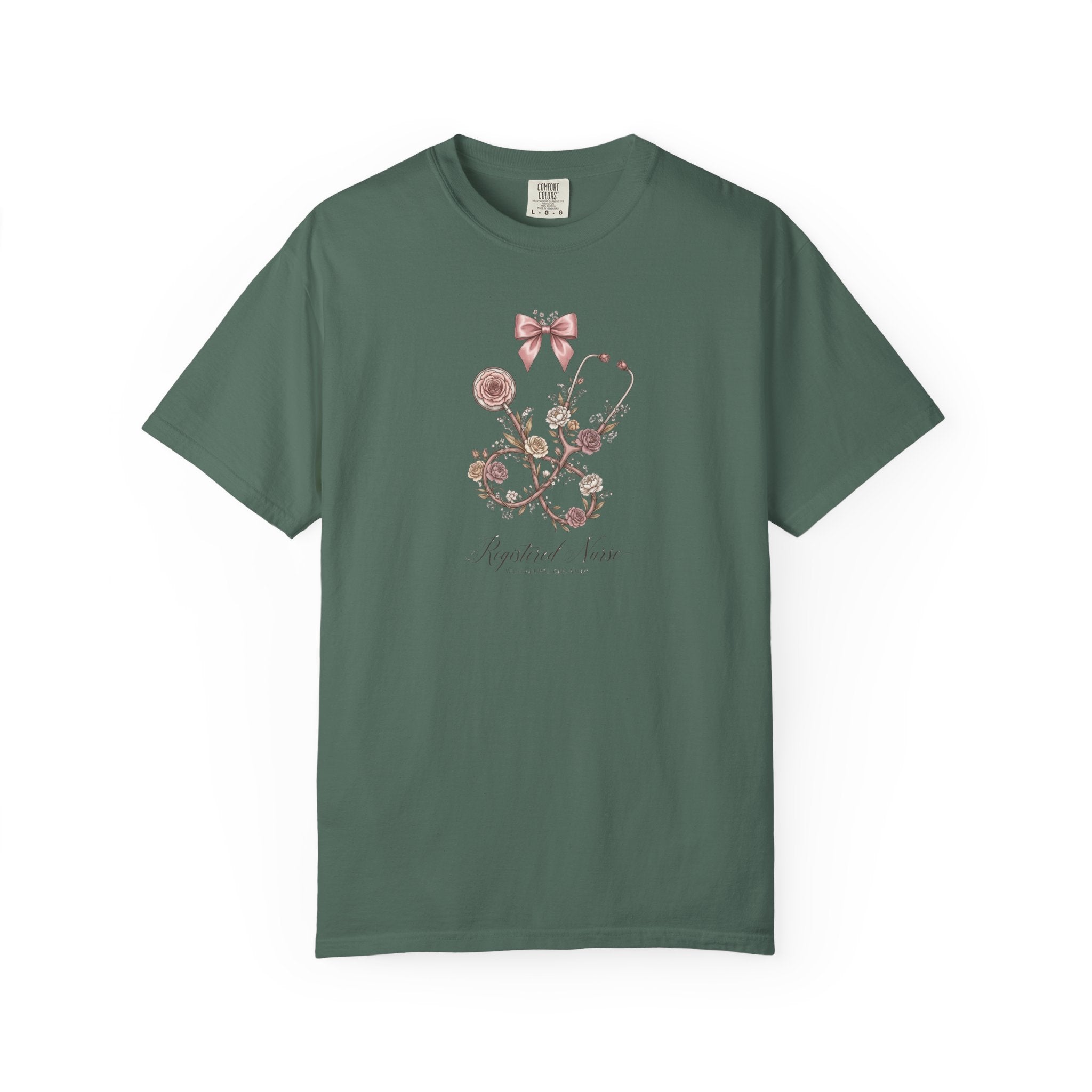 T-shirt floral d'infirmière autorisée