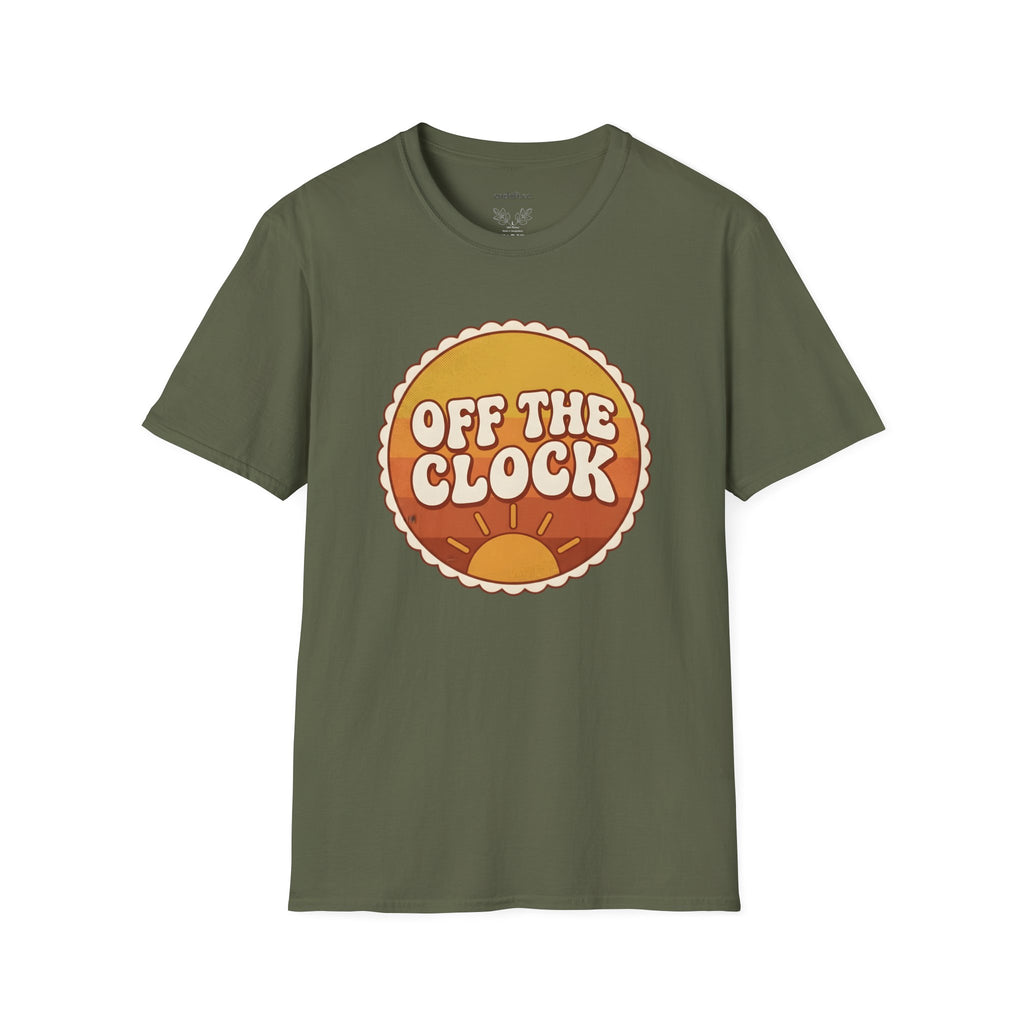 Retro Sunset "Off The Clock" nurse design