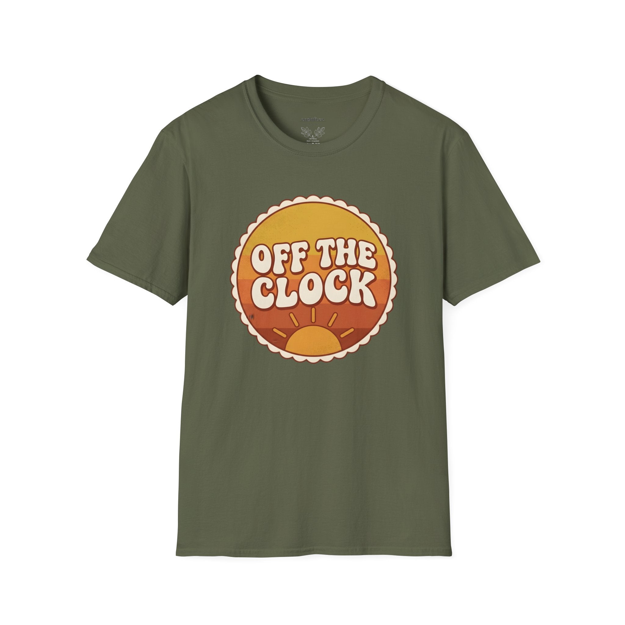 Retro Sunset "Off The Clock" nurse design