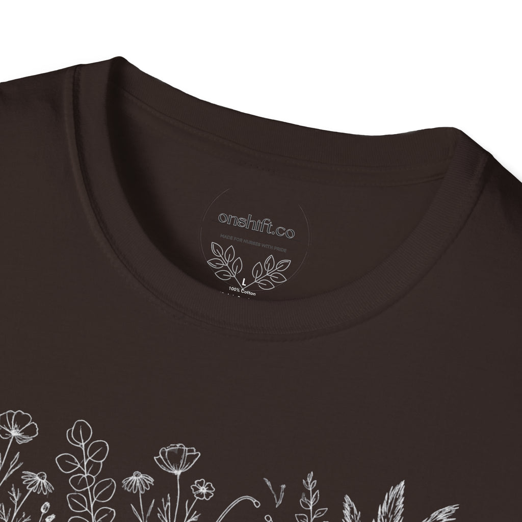Cardiac Nurse Floral T-Shirt