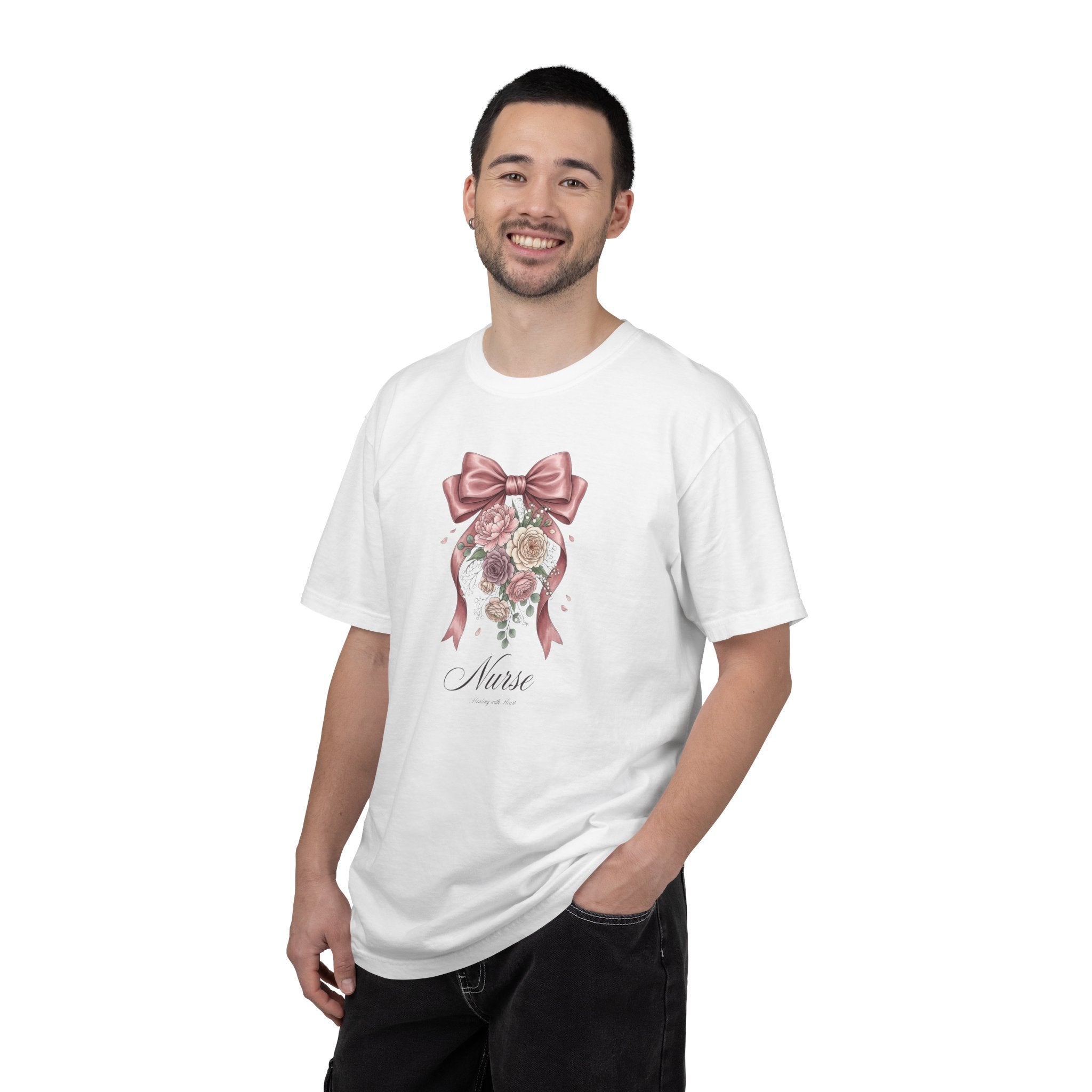 T-shirt infirmier motif floral