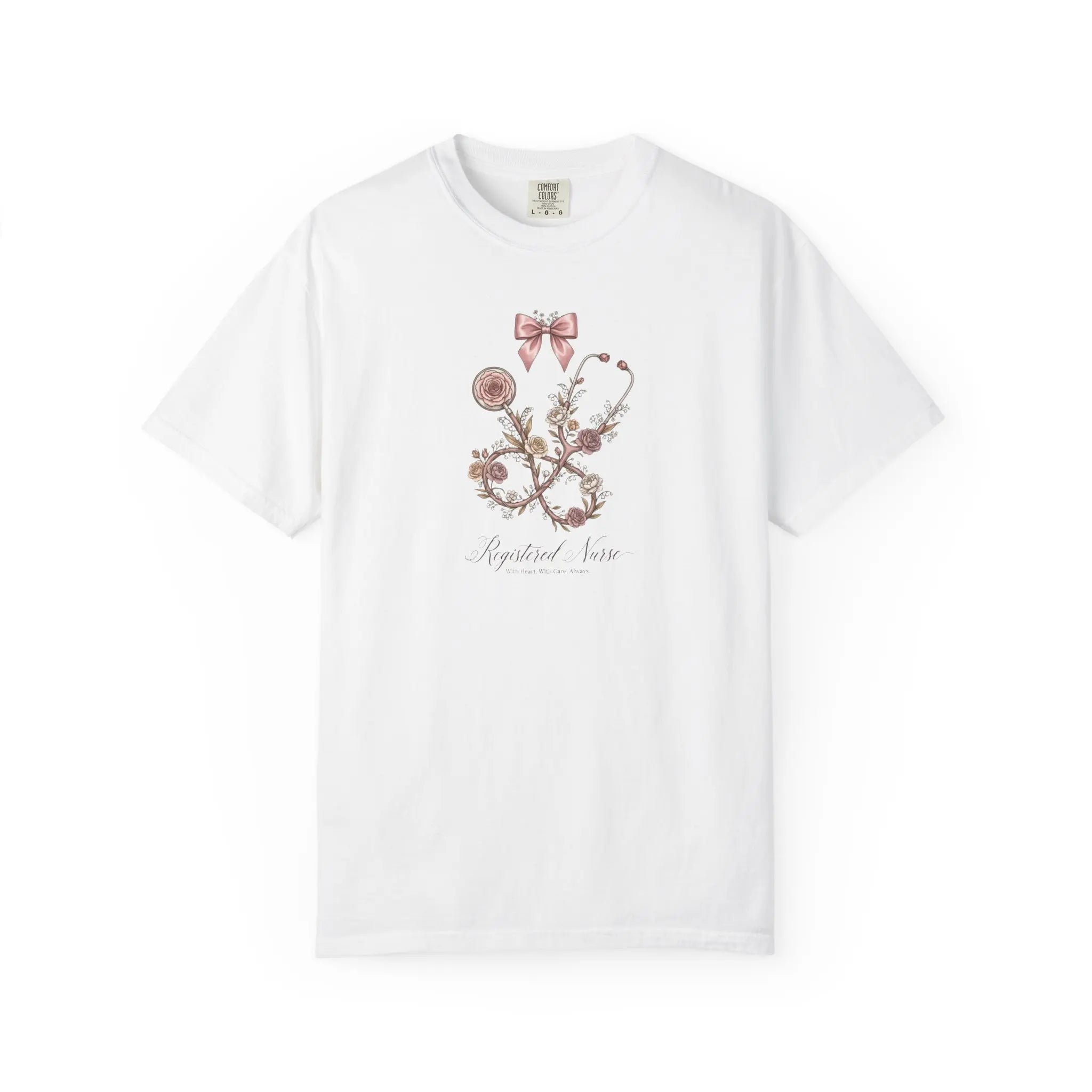 T-shirt floral d'infirmière autorisée